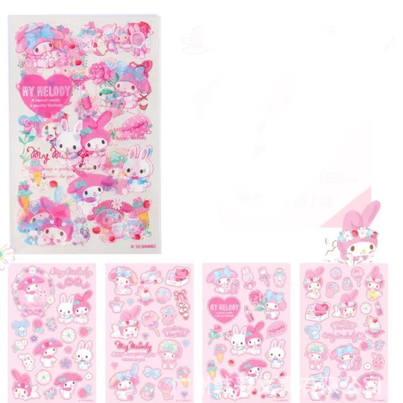 $3 MY MELODY FOUR PIECE STICKER SET. NEW. $3 WITH ANY $10 ORDER OR MORE - Picture 5 of 12